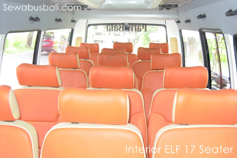 interior isuzu elf long 17 seater