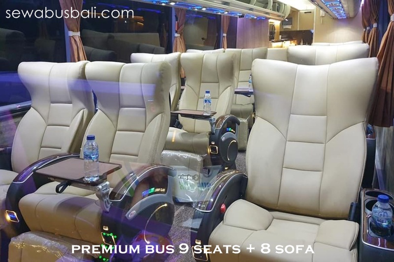 interior premium bus 9 seats and 8 sofa